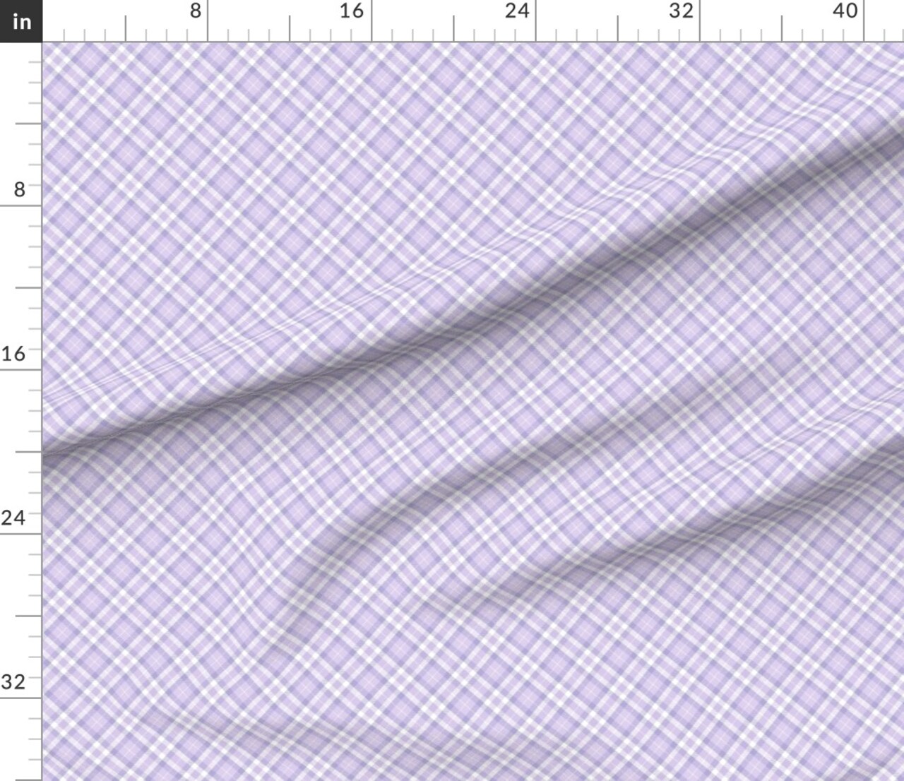Lavender Tartan Pastel Purple Diagonal Stripes Traditional Classic Custom Printed Fabric by Spoonflower Various Fabrics by the Yard or Fat Quarter